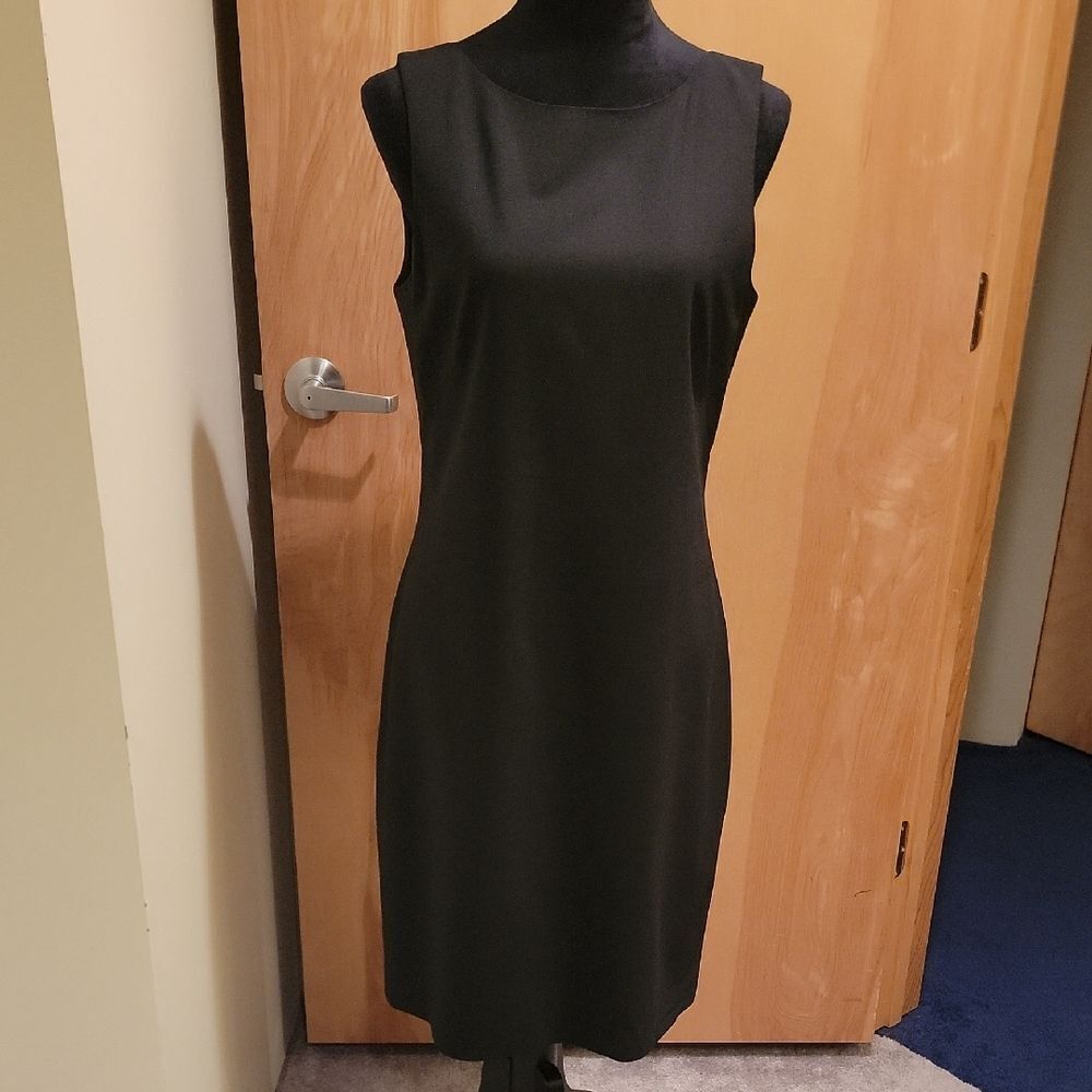 Theory Black Midi Dress Sz 10